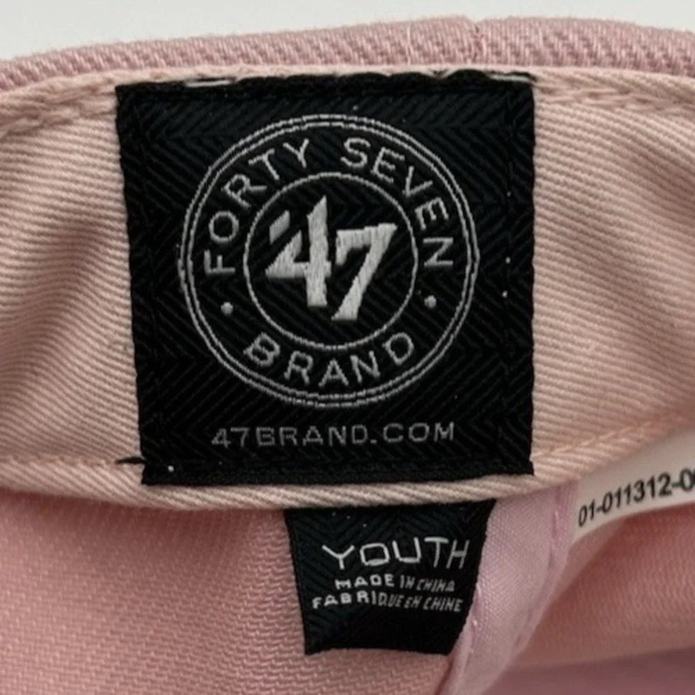 New England Patriots NFL‎ 47' Football Hat Youth Womens Pink Embroidered Logo